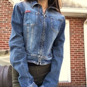 Vintage Guess Denim Motorcycle Jacket